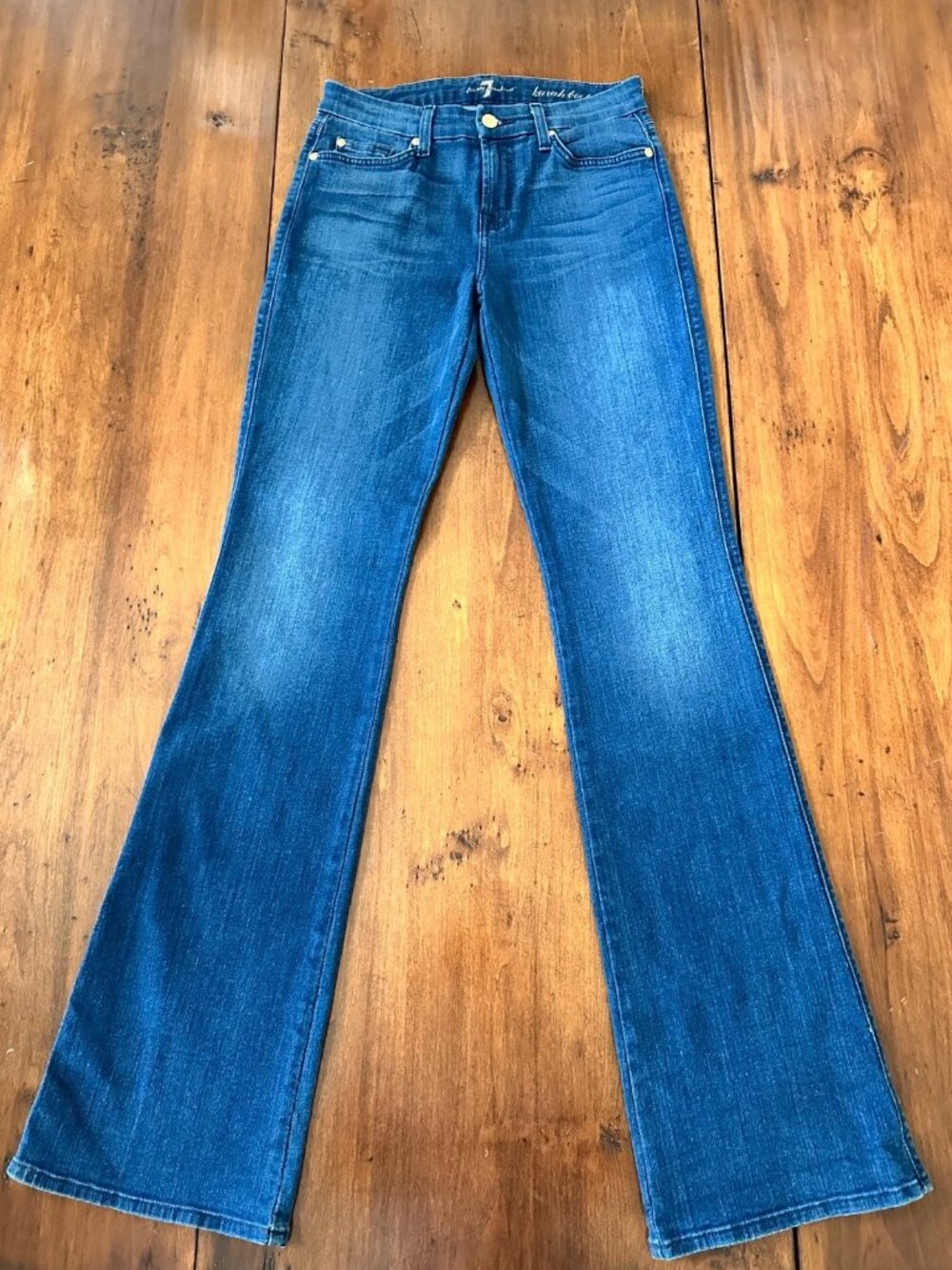 7 For All Mankind Bootcut Jeans Womens 26 Stretch Mid Rise Classic Premium Denim